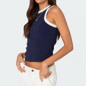 Gap Women’s Tank Top Size:L Navy/White (NWT)